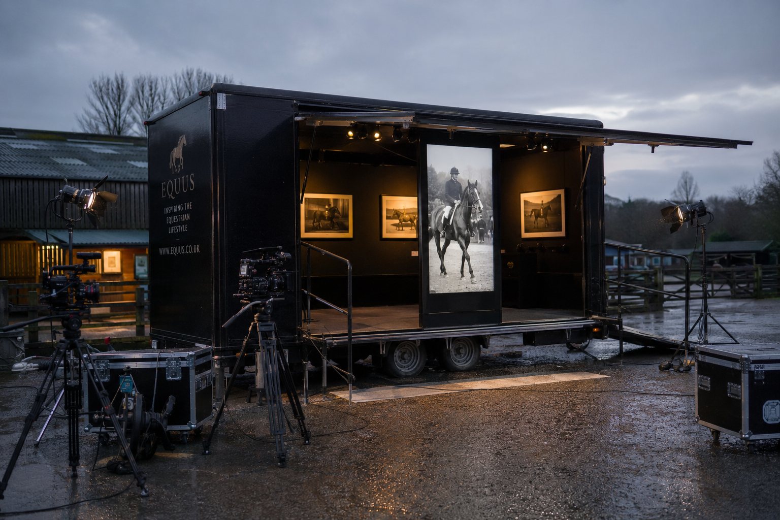 The mobile documentary exhibition prepared for equestrian storytelling